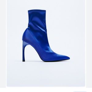 Zara fabric heeled ankle boots